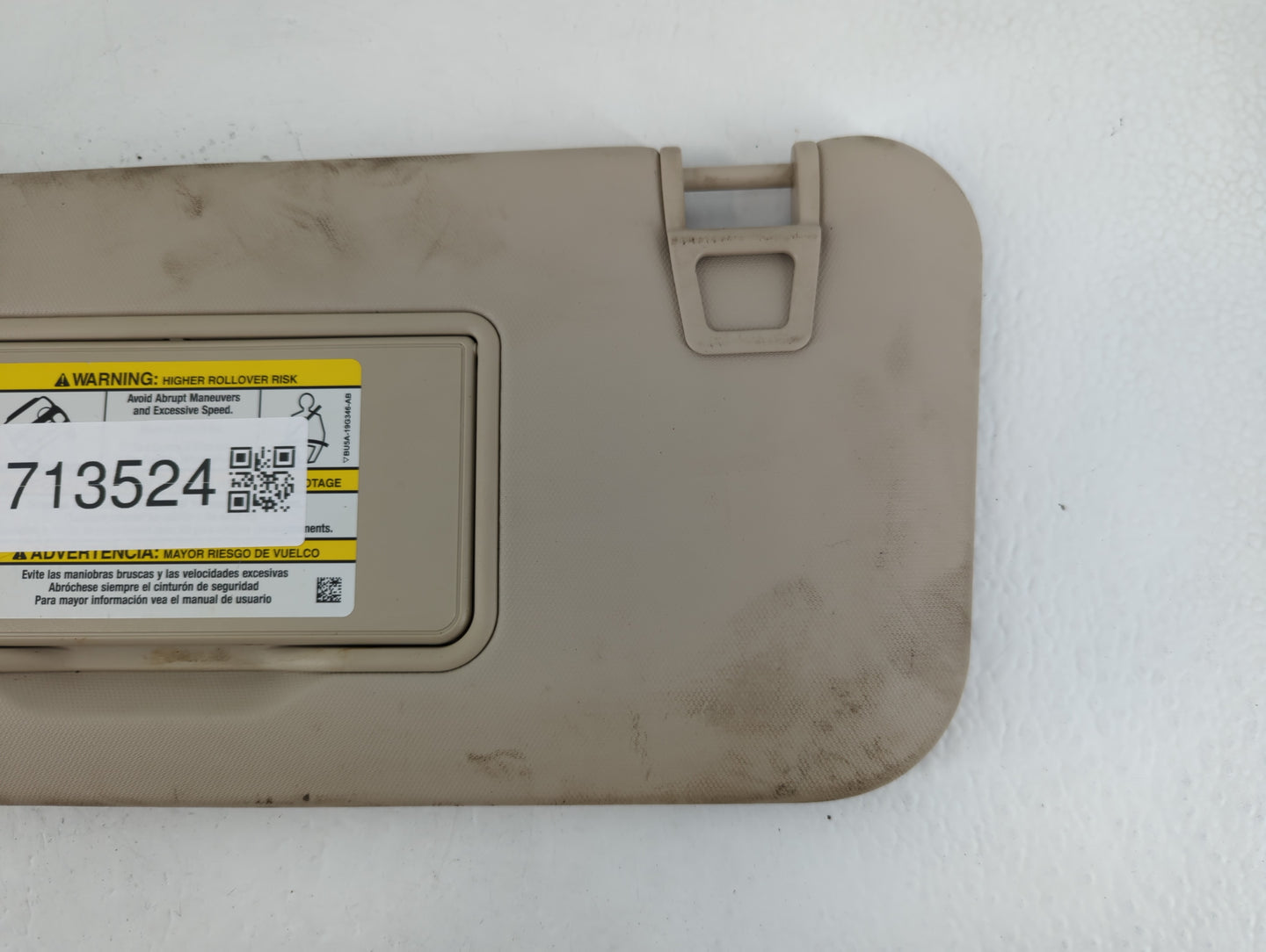 2020 Ford Escape Sun Visor Shade Replacement Driver Left Mirror Fits OEM Used Auto Parts - Oemusedautoparts1.com