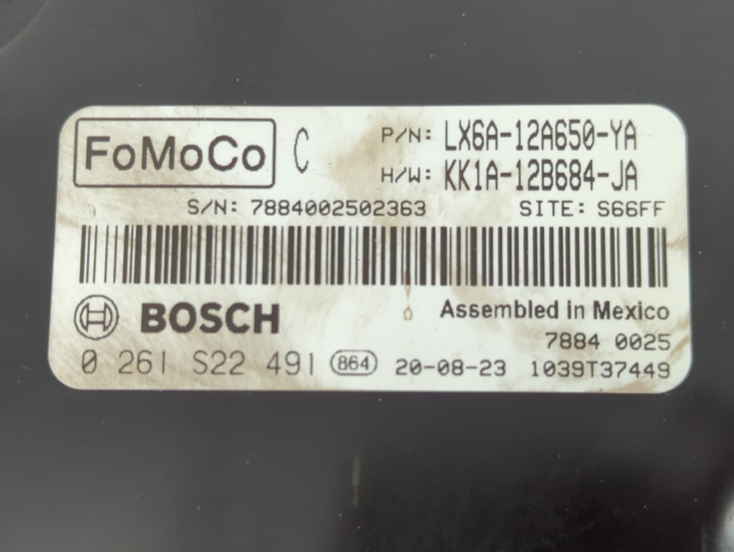 2020-2022 Ford Escape PCM Engine Control Computer ECU ECM PCU OEM P/N:KK1A-12B684-JA LX6A-12A650-YB Fits Fits 2020 2021 2022