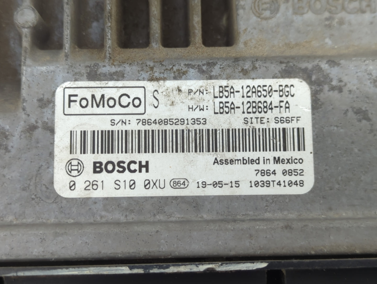 2020-2022 Ford Explorer PCM Engine Control Computer ECU ECM PCU OEM P/N:LB5A-12A650-BGC 0 261 S10 0XU Fits Fits 2020 2021 20