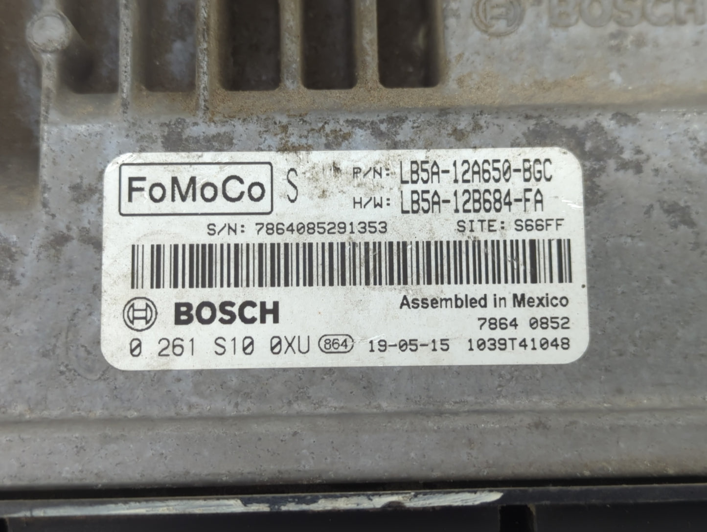 2020-2022 Ford Explorer PCM Engine Control Computer ECU ECM PCU OEM P/N:LB5A-12A650-BGC 0 261 S10 0XU Fits Fits 2020 2021 20