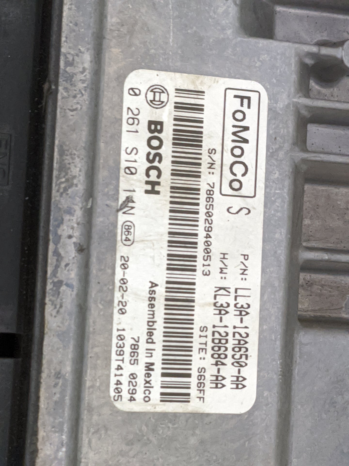 2018-2020 Ford F-150 PCM Engine Control Computer ECU ECM PCU OEM P/N:LL3A-12A650-AA KL3A-12B684-AA Fits Fits 2018 2019 2020 