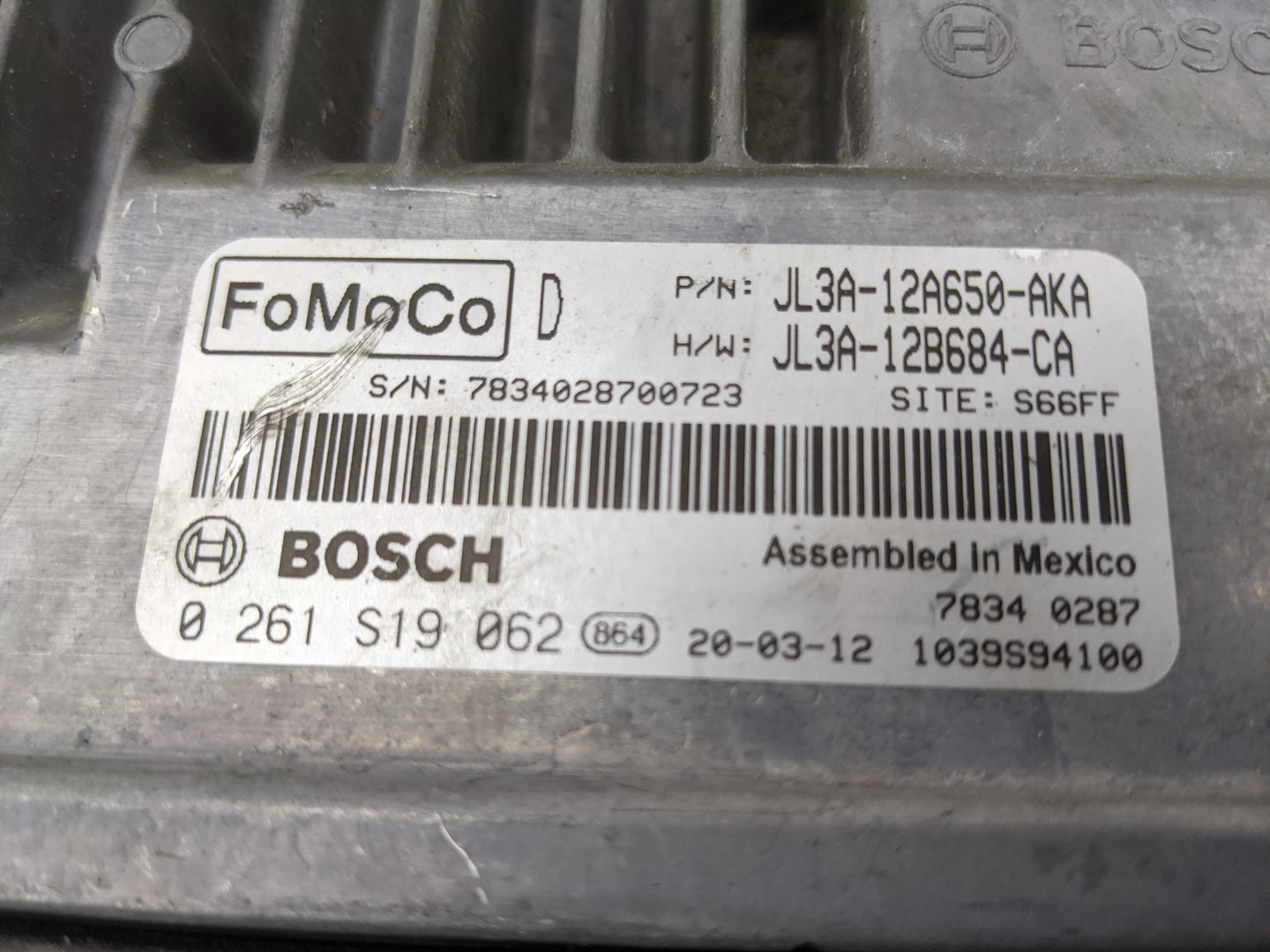 2020 Ford F150 PCM Engine Control Computer ECU ECM PCU OEM P/N:JL3A-12A650-AKA JL3A-12B684-CA, 0261S19062 Fits Fits 2018 201
