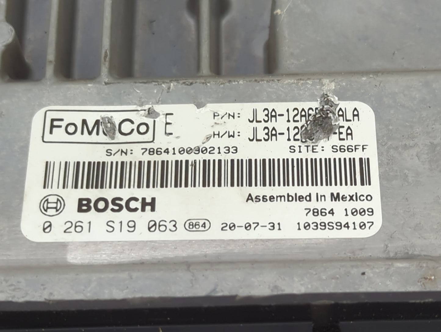 2020 Ford F150 PCM Engine Control Computer ECU ECM PCU OEM P/N:JL3A-12A650-ALA JL3A-12B684-EA, 0261S19063 Fits Fits 2018 201