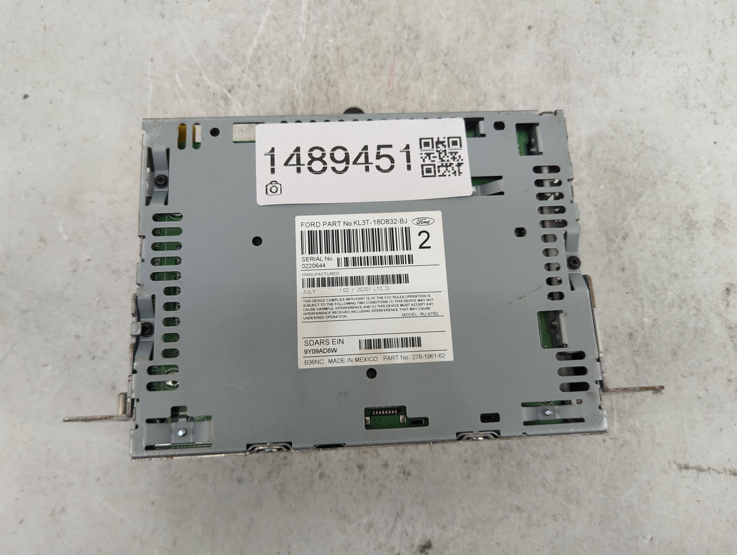 2020 Ford F150 Radio AM FM Cd Player Receiver Replacement P/N:KL3T-18D832-BJ RU-9760P-C, RU-9760, 276-1961-62 Fits Fits 2019