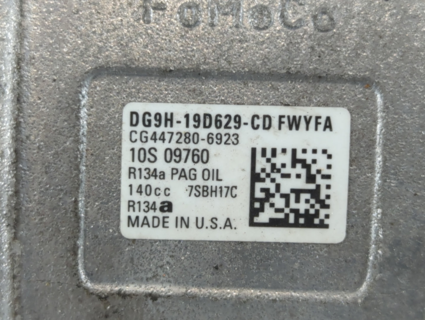 2018-2020 Ford Fusion Air Conditioning A/c Ac Compressor Oem - Oemusedautoparts1.com