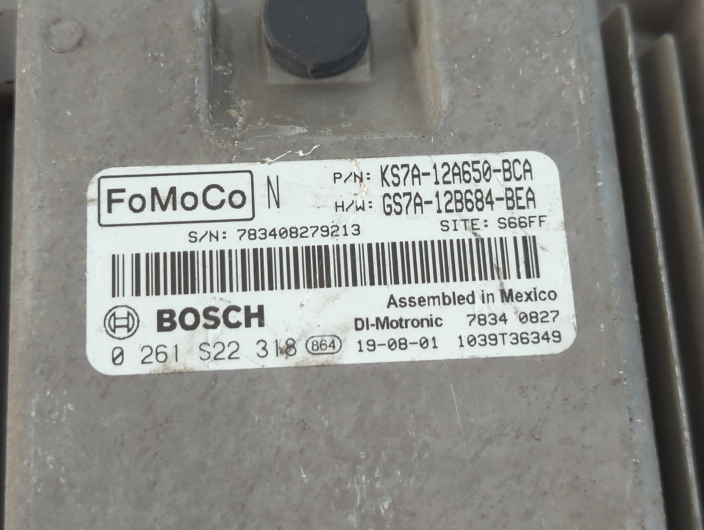 2020 Ford Fusion PCM Engine Control Computer ECU ECM PCU OEM P/N:GS7A-12B684-BEA KS7A-12A650-BCA Fits OEM Used Auto Parts - 