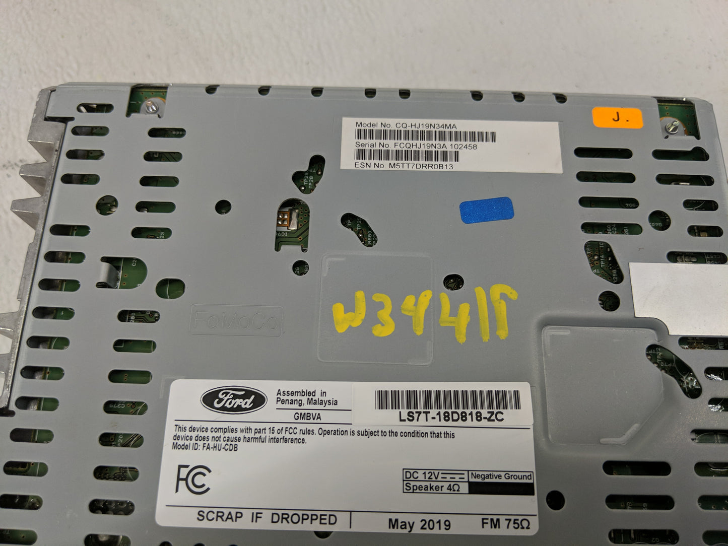 2020 Ford Fusion Radio AM FM Cd Player Receiver Replacement P/N:LS7T-18D818-ZC Fits OEM Used Auto Parts - Oemusedautoparts1.