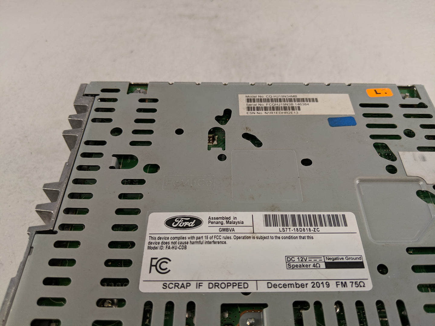 2020 Ford Fusion Radio AM FM Cd Player Receiver Replacement P/N:LS7T-18D818-ZC Fits OEM Used Auto Parts - Oemusedautoparts1.