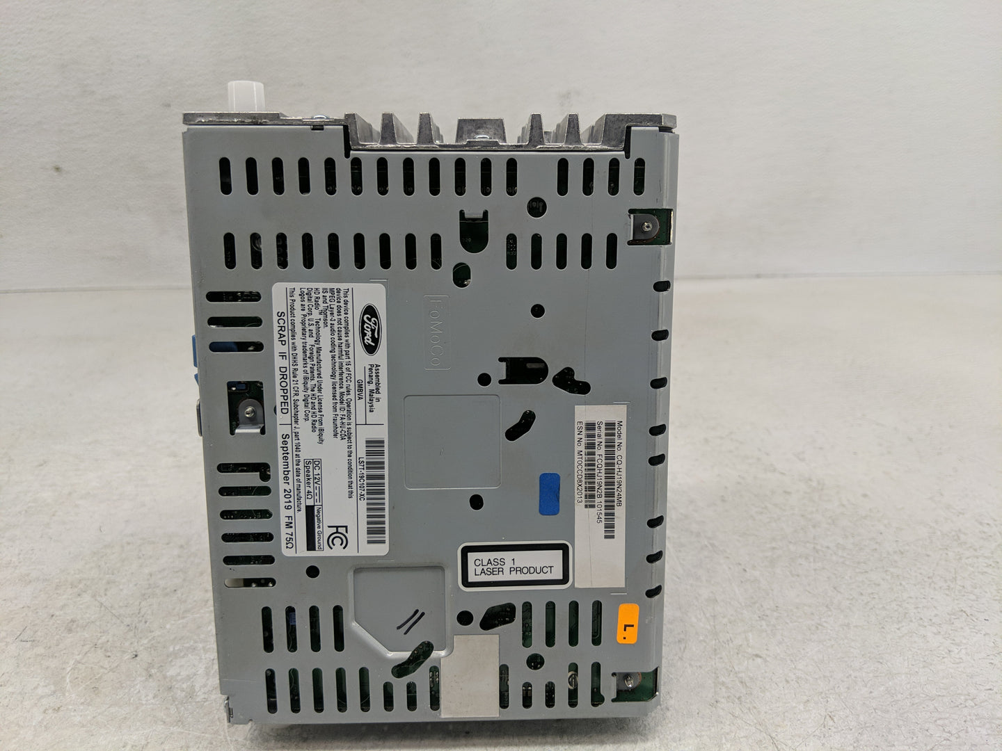 2020 Ford Fusion Radio AM FM Cd Player Receiver Replacement P/N:LS7T-19C107-XC Fits OEM Used Auto Parts - Oemusedautoparts1.