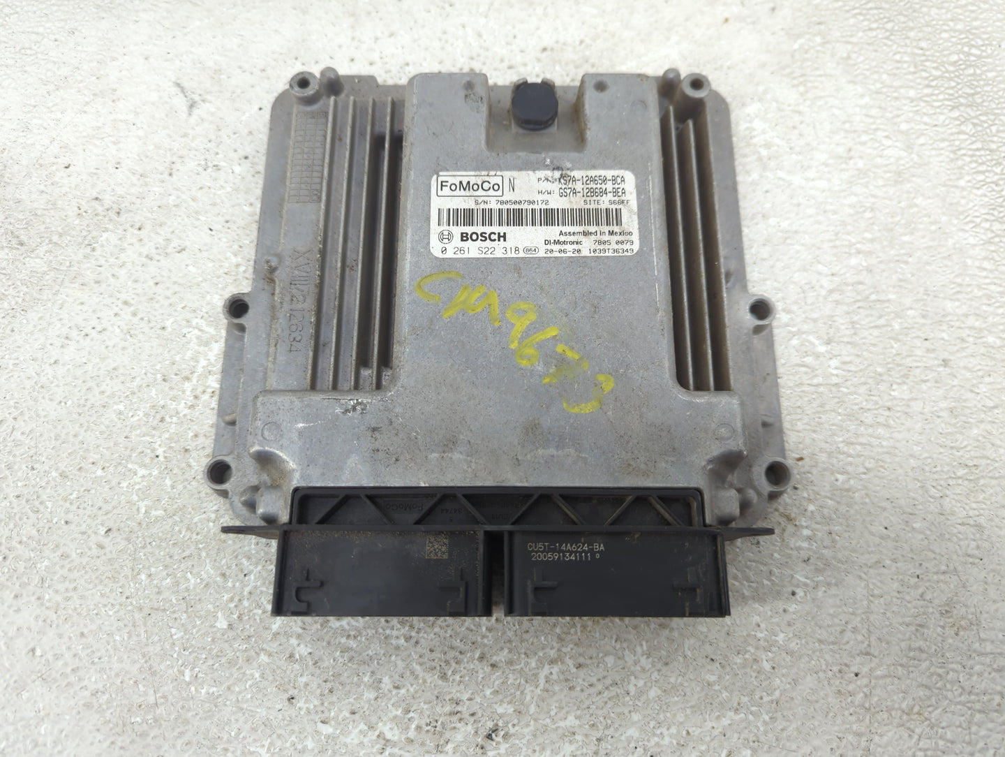 2020 Ford Fusion PCM Engine Control Computer ECU ECM PCU OEM P/N:KS7A-12A650-BCA 0 261 S22 318 Fits OEM Used Auto Parts - Oe
