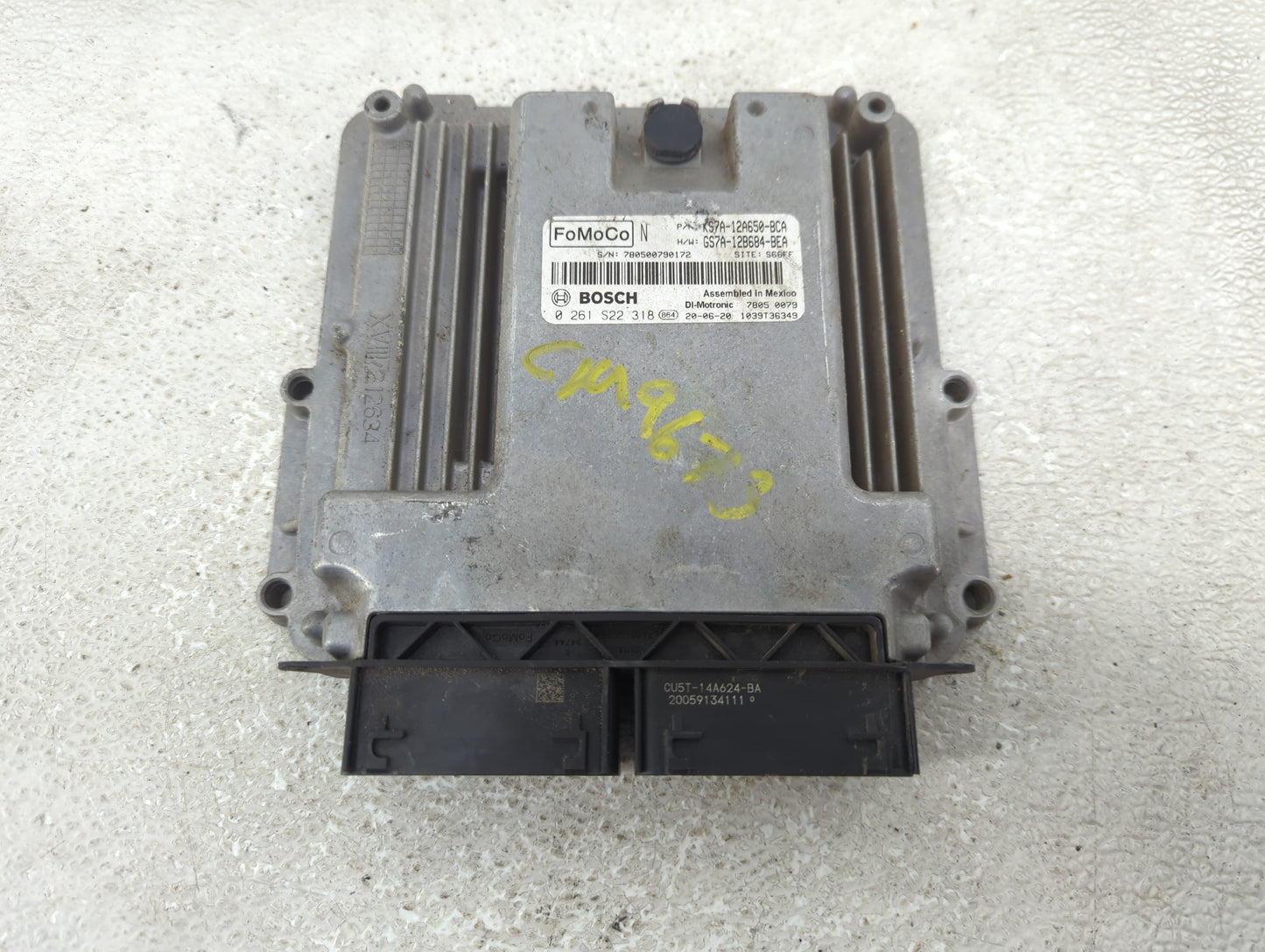 2020 Ford Fusion PCM Engine Control Computer ECU ECM PCU OEM P/N:KS7A-12A650-BCA 0 261 S22 318 Fits OEM Used Auto Parts - Oe