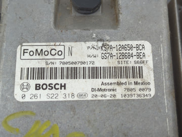 2020 Ford Fusion PCM Engine Control Computer ECU ECM PCU OEM P/N:KS7A-12A650-BCA 0 261 S22 318 Fits OEM Used Auto Parts