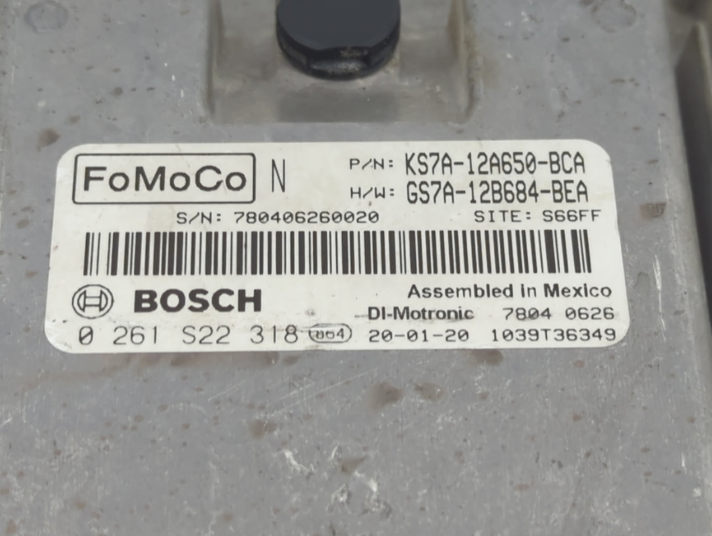 2020 Ford Fusion PCM Engine Control Computer ECU ECM PCU OEM P/N:GS7A-12B684-BEA KS7A-12A650-BCA, 0 261 S22 318 Fits OEM Use