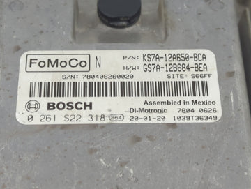 2020 Ford Fusion PCM Engine Control Computer ECU ECM PCU OEM P/N:GS7A-12B684-BEA KS7A-12A650-BCA, 0 261 S22 318 Fits OEM Used Auto Parts