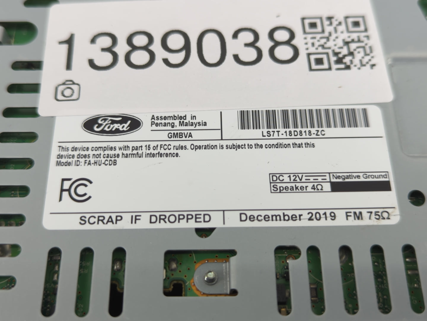 2020 Ford Fusion Radio AM FM Cd Player Receiver Replacement P/N:LS7T-18D818-ZC Fits OEM Used Auto Parts - Oemusedautoparts1.