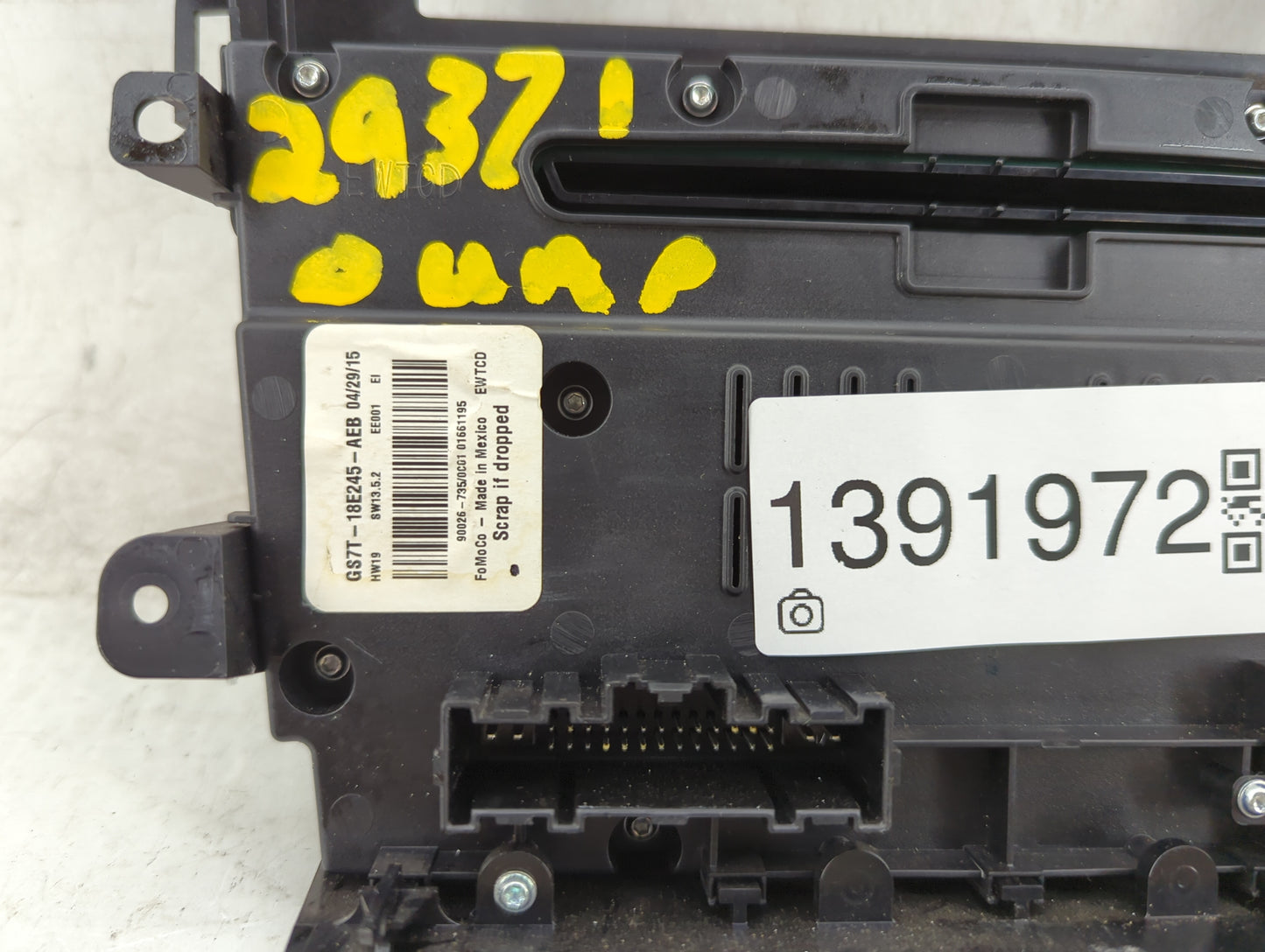 2016-2020 Ford Fusion Radio Control Panel - Oemusedautoparts1.com