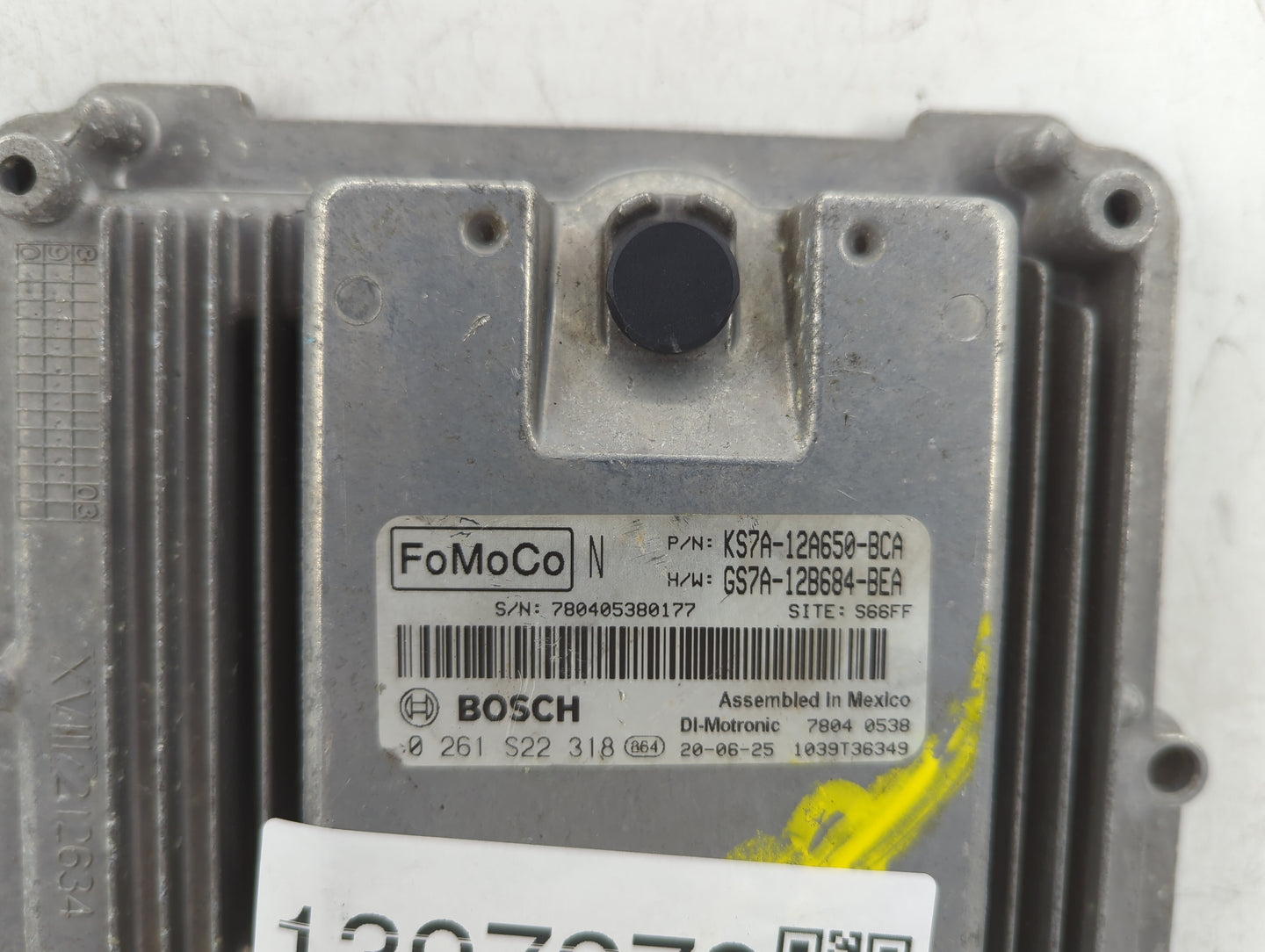 2020 Ford Fusion PCM Engine Control Computer ECU ECM PCU OEM P/N:CU5T-14A624-BA 0 261 S22 318, KS7A-12A650-BCA Fits OEM Used