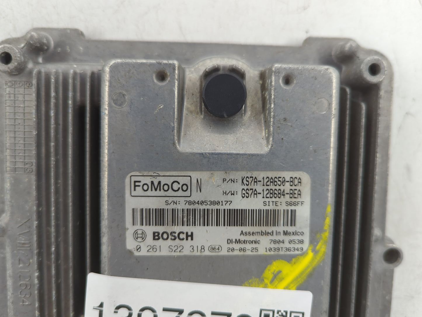 2020 Ford Fusion PCM Engine Control Computer ECU ECM PCU OEM P/N:CU5T-14A624-BA 0 261 S22 318, KS7A-12A650-BCA Fits OEM Used