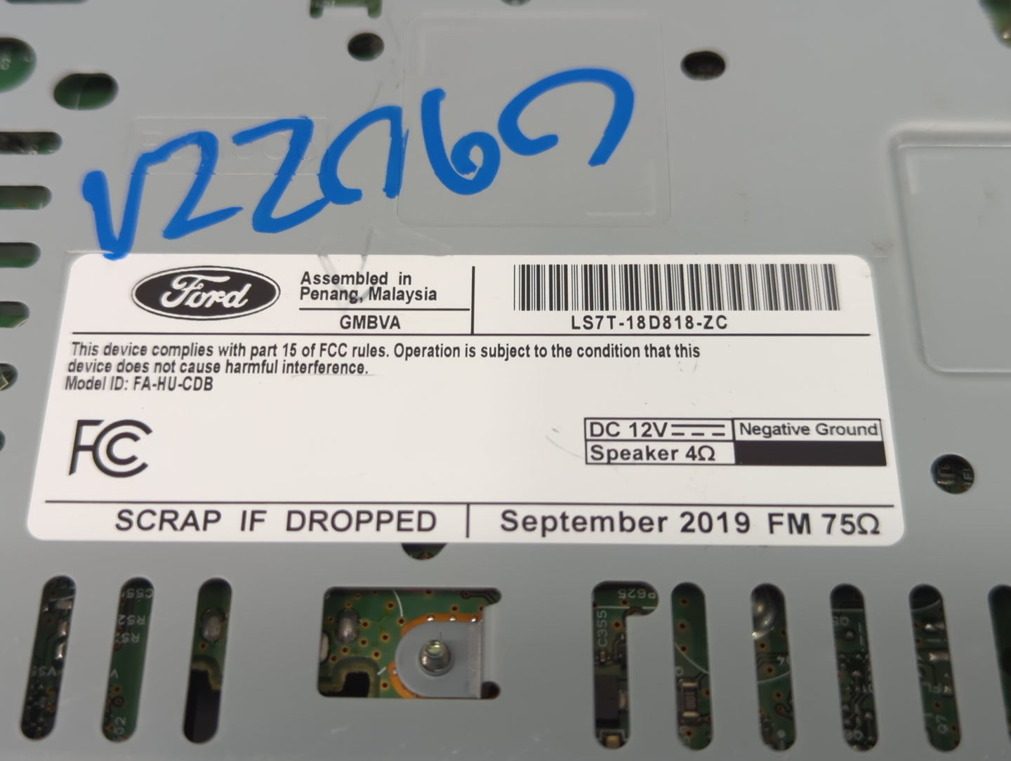 2020 Ford Fusion Radio AM FM Cd Player Receiver Replacement P/N:LS7T-18D818-ZC Fits OEM Used Auto Parts - Oemusedautoparts1.