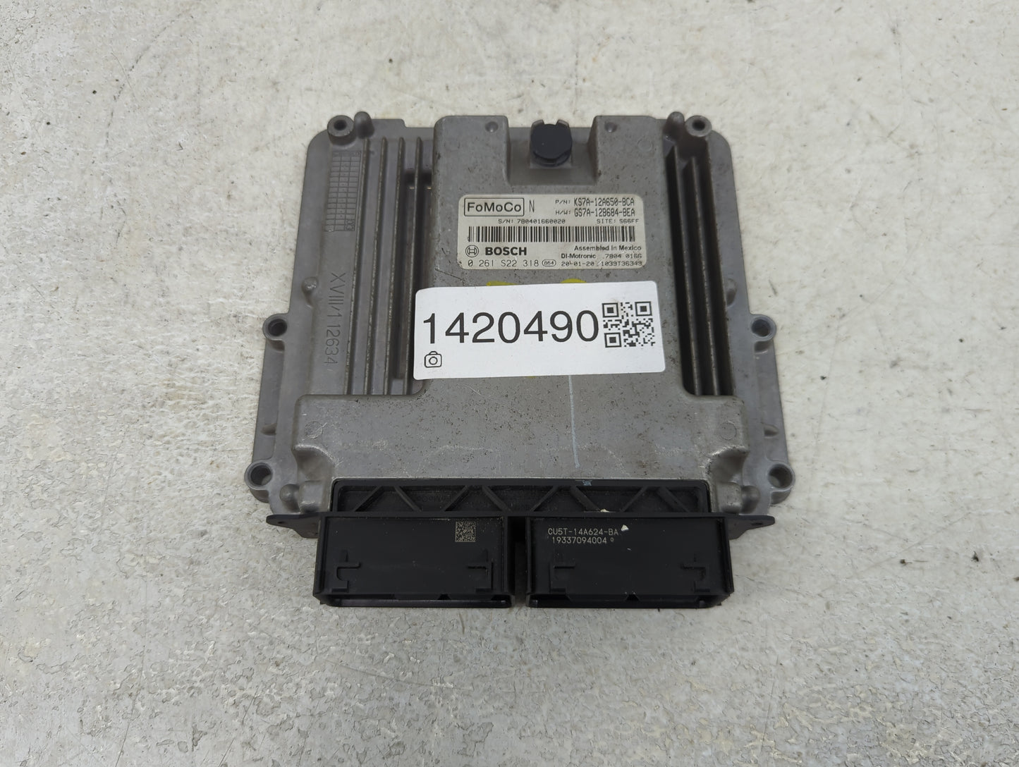 2020 Ford Fusion PCM Engine Control Computer ECU ECM PCU OEM P/N:KS7A-12A650-BCA 0 261 S22 318 Fits OEM Used Auto Parts - Oe