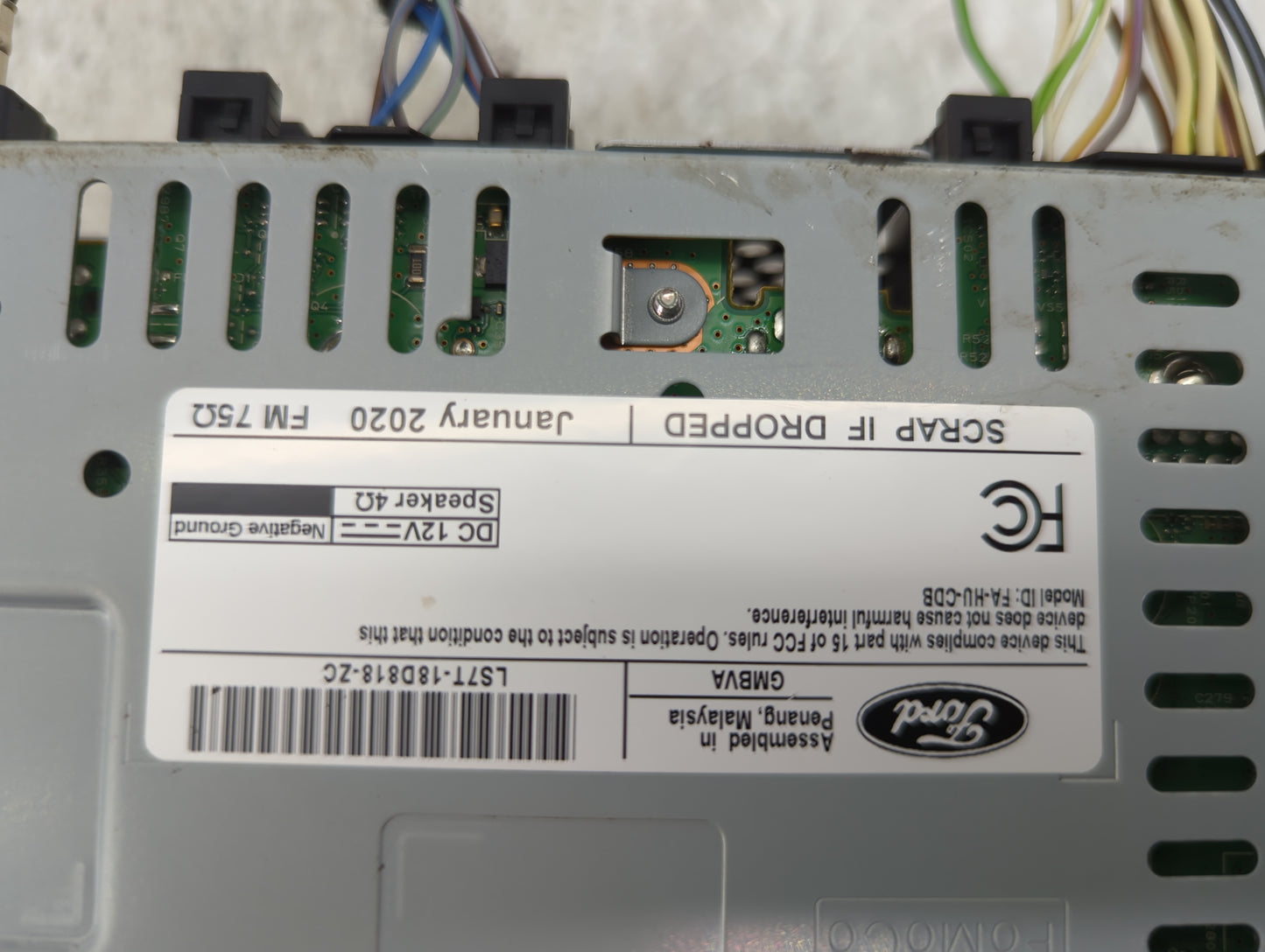 2020 Ford Fusion Radio AM FM Cd Player Receiver Replacement P/N:LS7T-18D818-ZC CQ-HJ19N4MB, FA-HU-CDB Fits OEM Used Auto Par