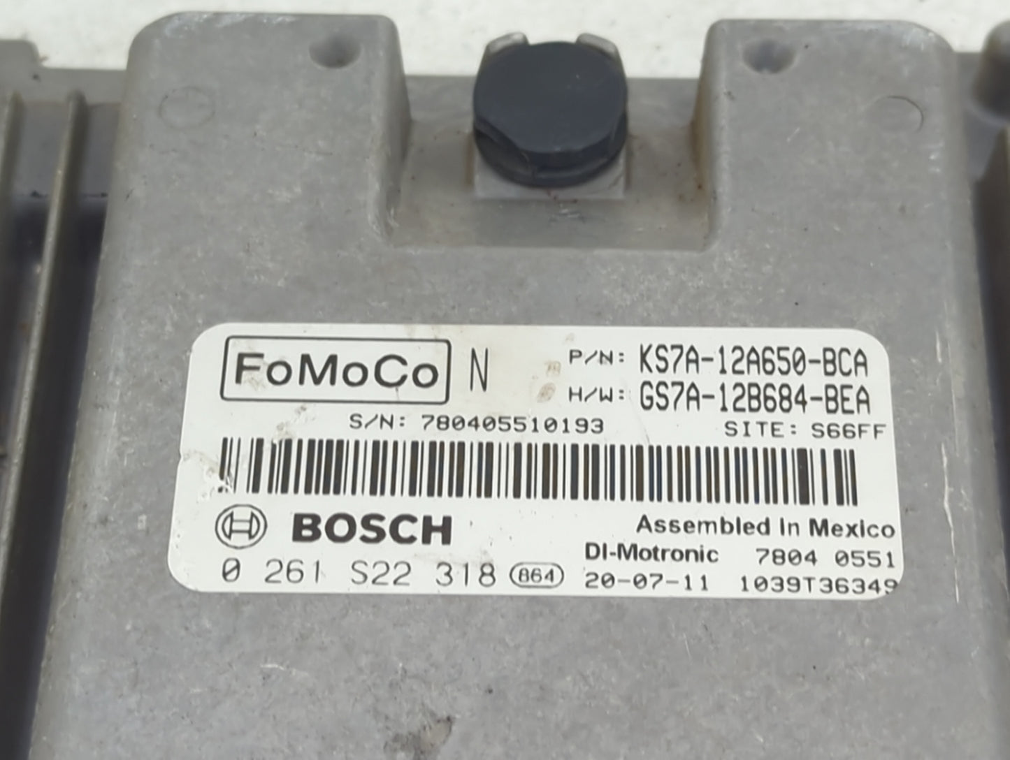 2020 Ford Fusion PCM Engine Control Computer ECU ECM PCU OEM P/N:KS7A-12A650-BCA GS7A-12B684-BEA, 0261S22318, CU5T-14A624-BA