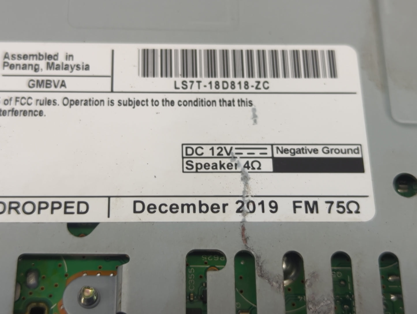 2016-2020 Ford Fusion Radio AM FM Cd Player Receiver Replacement P/N:LS7T-18D818-ZC Fits Fits 2016 2017 2018 2019 2020 OEM U