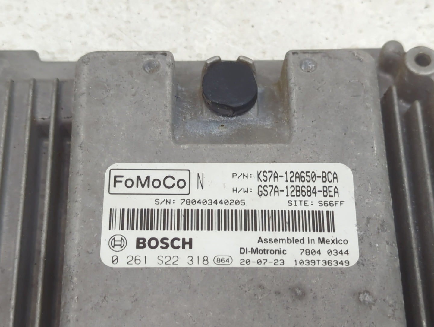 2020 Ford Fusion PCM Engine Control Computer ECU ECM PCU OEM P/N:KS7A-12A650-BCA GS7A-12B684-BEA, 0261S22318, CU5T-14A624-BA