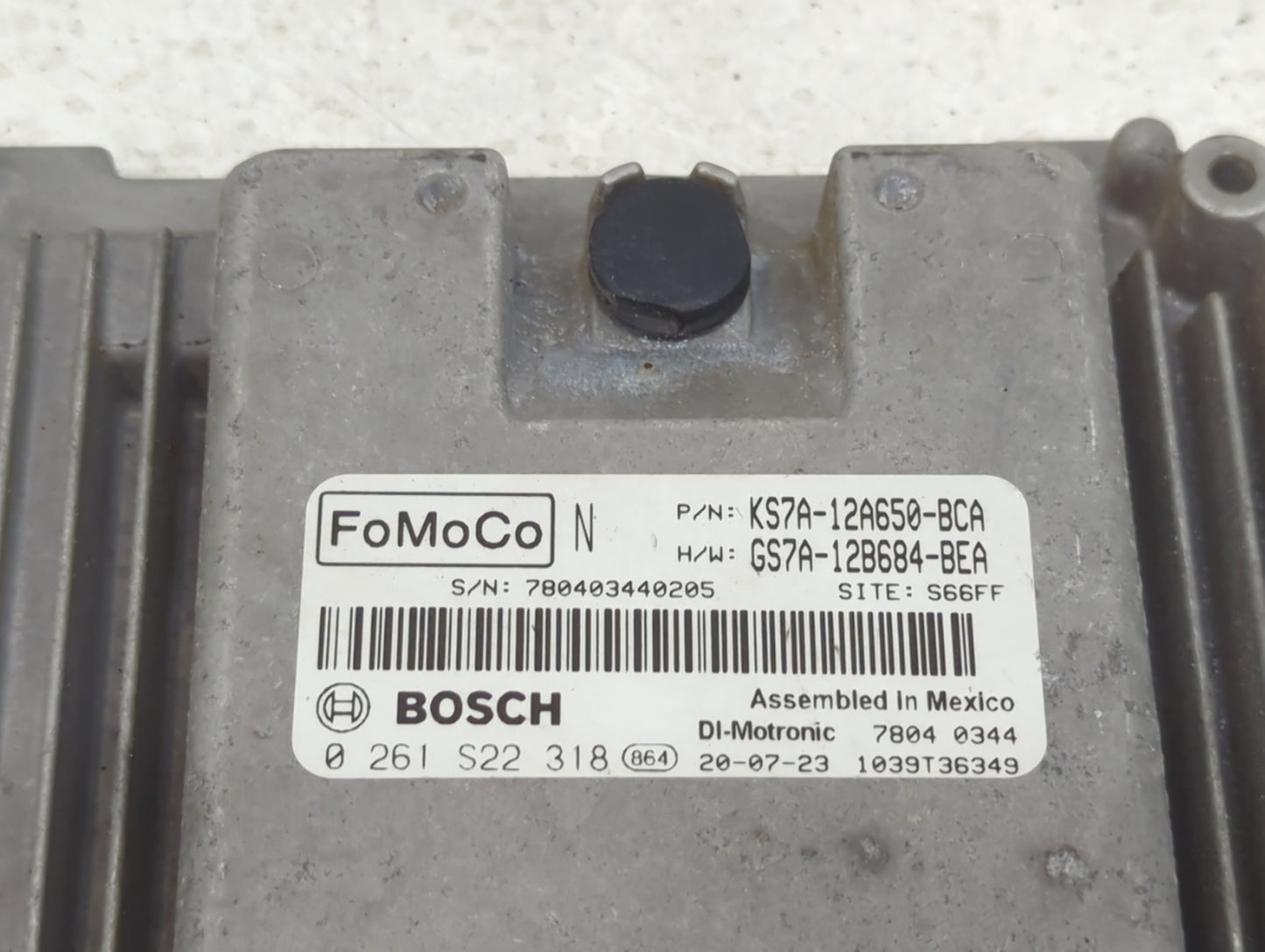 2020 Ford Fusion PCM Engine Control Computer ECU ECM PCU OEM P/N:KS7A-12A650-BCA GS7A-12B684-BEA, 0261S22318, CU5T-14A624-BA
