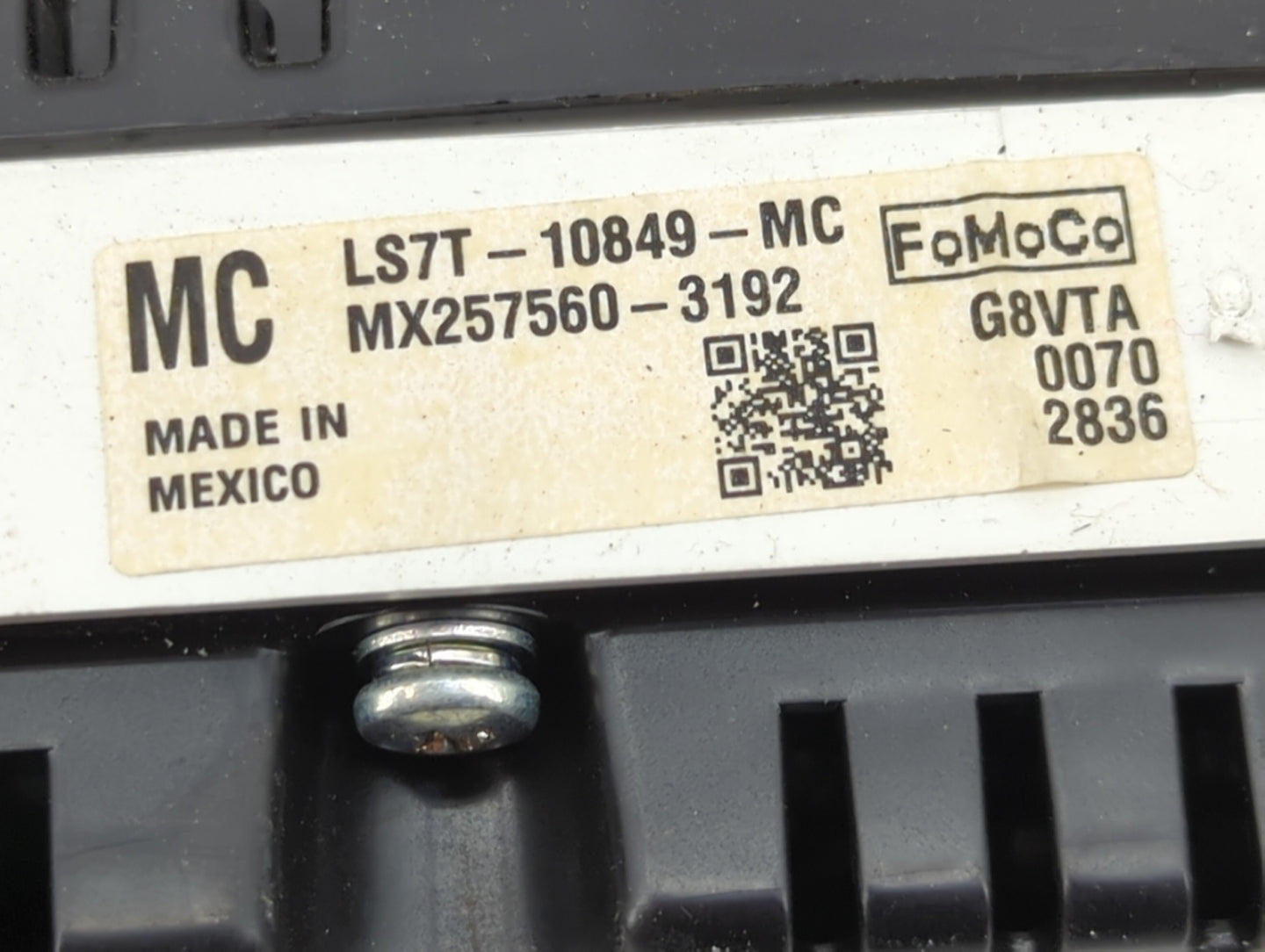 2019-2020 Ford Fusion Instrument Cluster Speedometer Gauges P/N:LS7T-10849-MC MX257560-3192, G8VTA Miles:75K Fits Fits 2019 