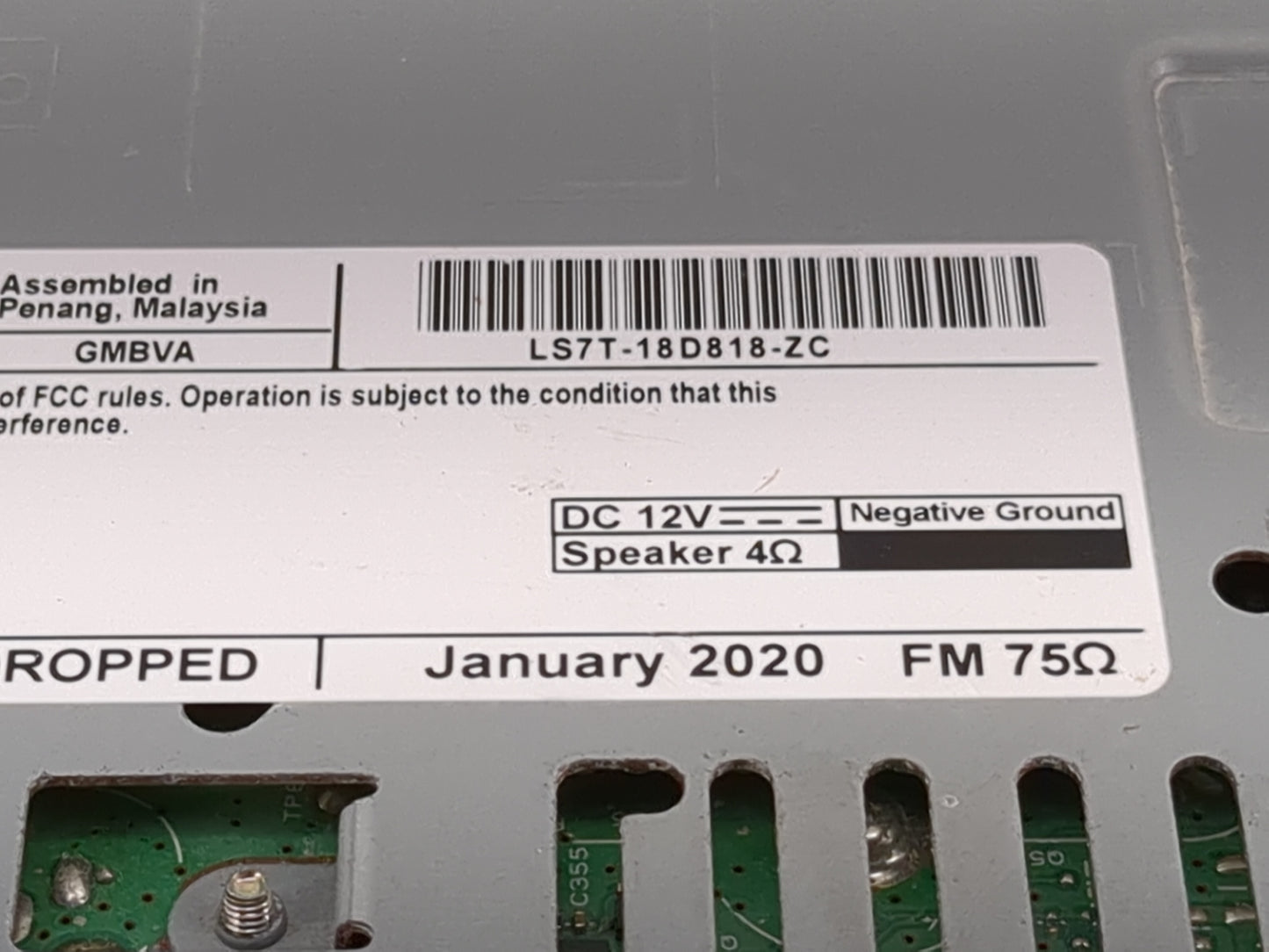 2020 Ford Fusion Radio AM FM Cd Player Receiver Replacement P/N:LS7T-18D818-ZC Fits OEM Used Auto Parts - Oemusedautoparts1.