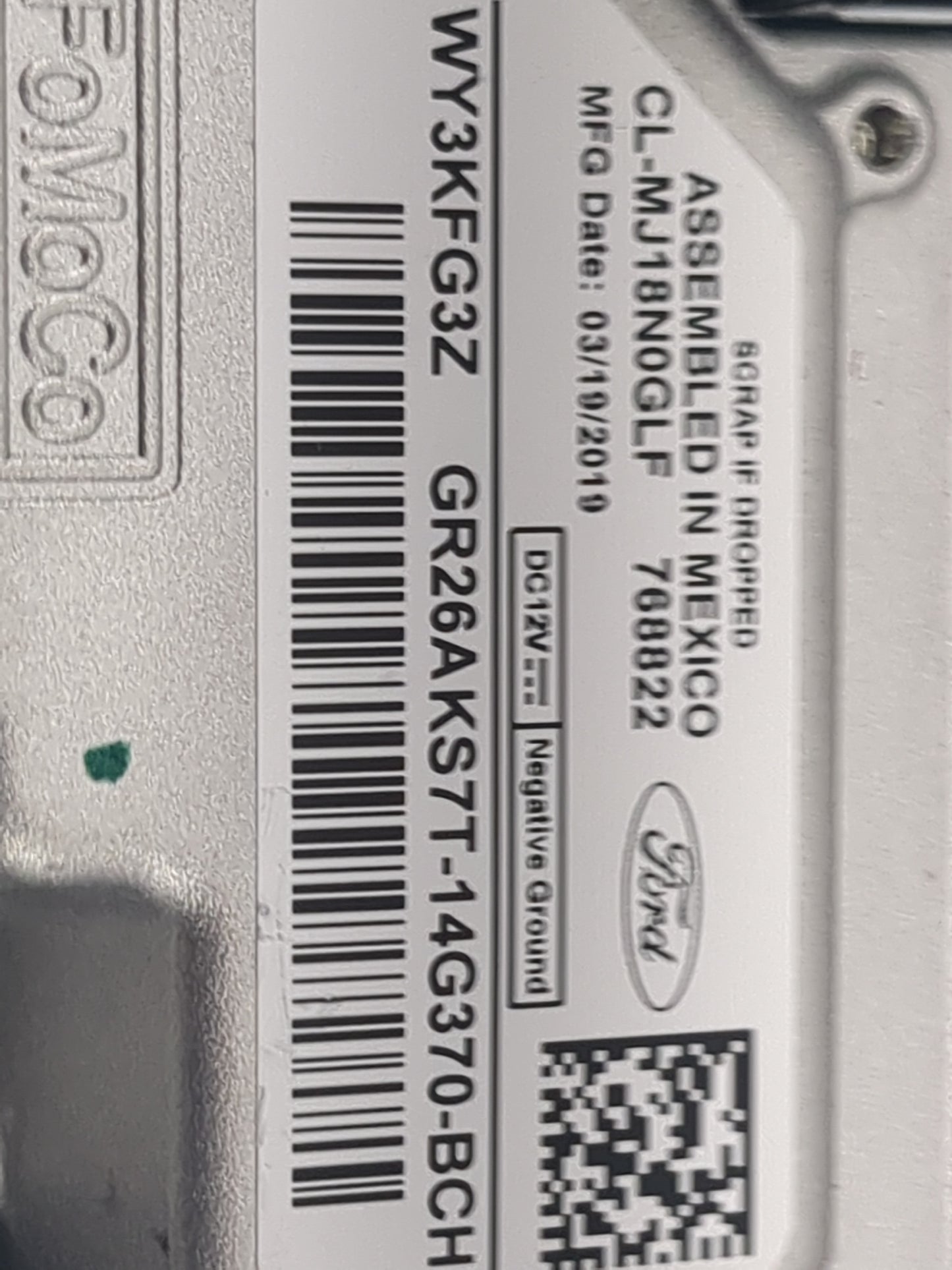 2020 Ford Fusion PCM Engine Control Computer ECU ECM PCU OEM P/N:GR26AKS7T-14G370-BCH CL-MJ18N0GLF Fits OEM Used Auto Parts 