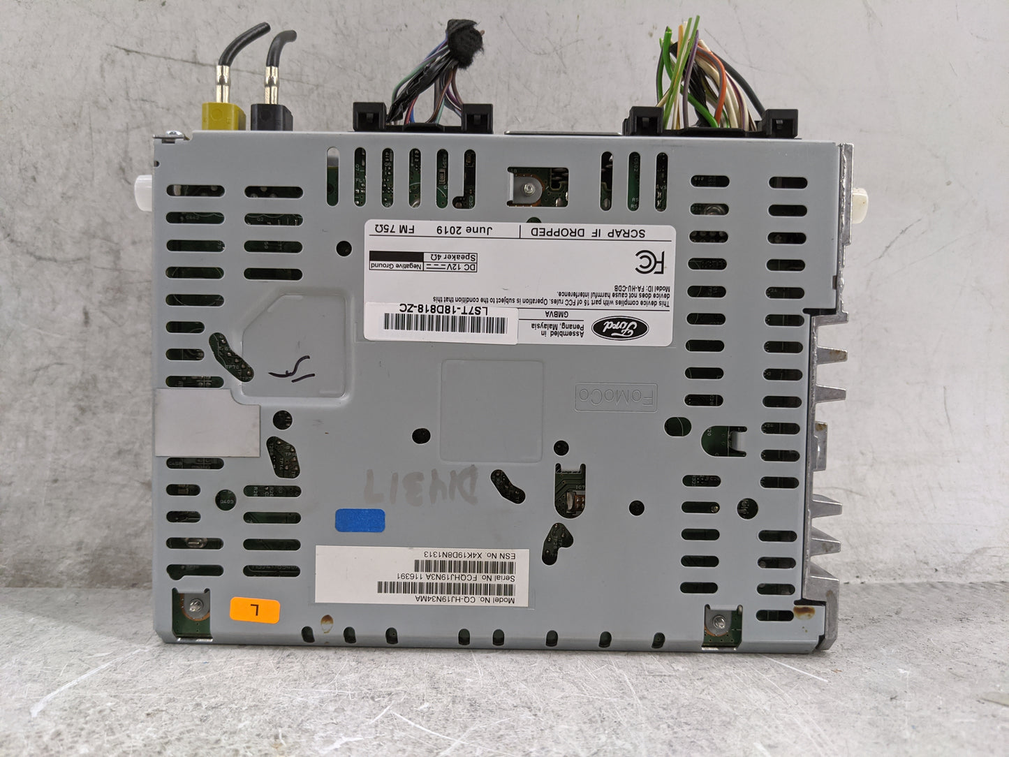 2020 Ford Fusion Radio AM FM Cd Player Receiver Replacement P/N:LS7T-18D818-ZC CQ-HJ19N34AA, FA-HU-CDB Fits OEM Used Auto Pa