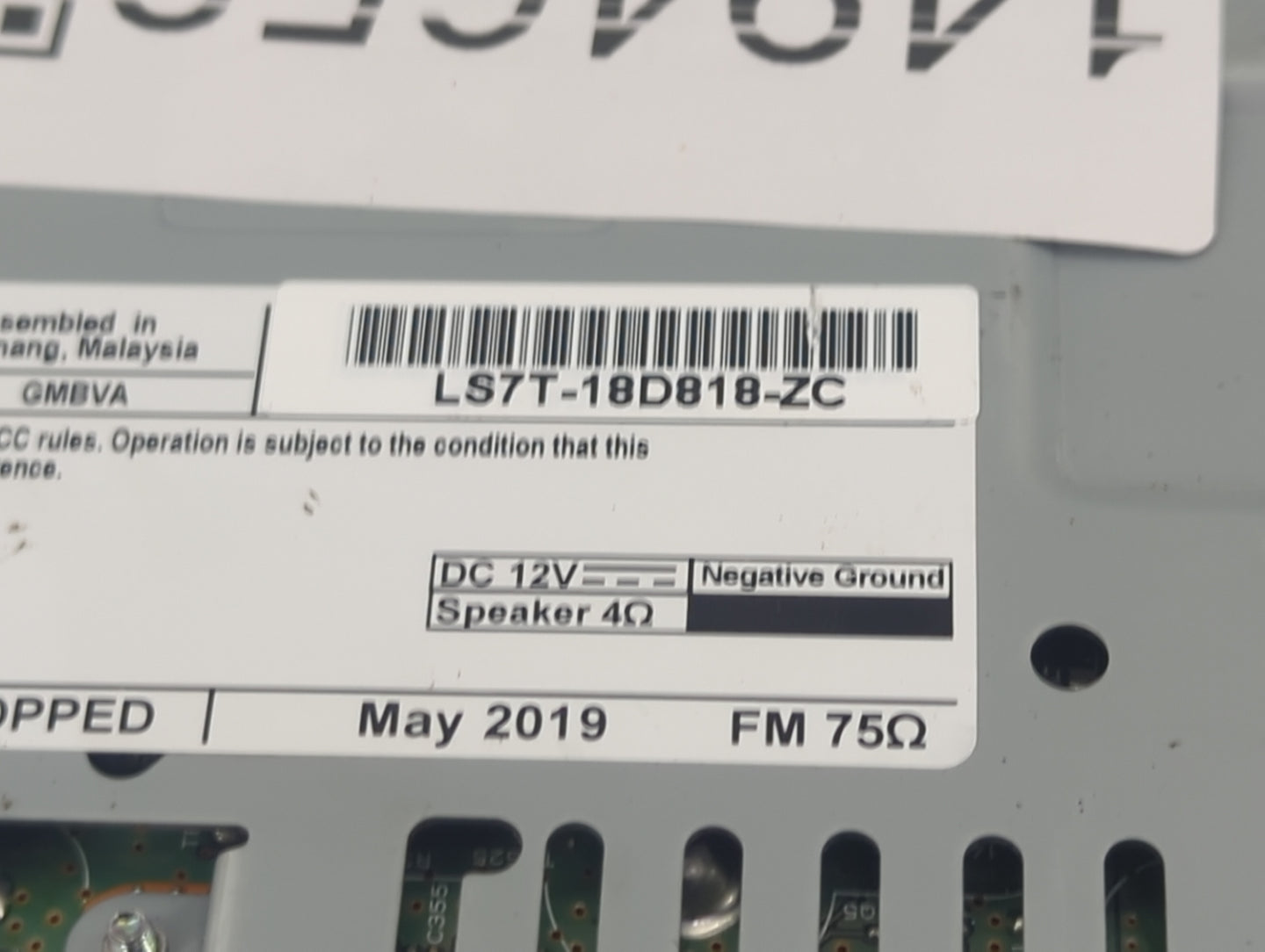 2020 Ford Fusion Radio AM FM Cd Player Receiver Replacement P/N:LS7T-18D818-ZC Fits OEM Used Auto Parts - Oemusedautoparts1.