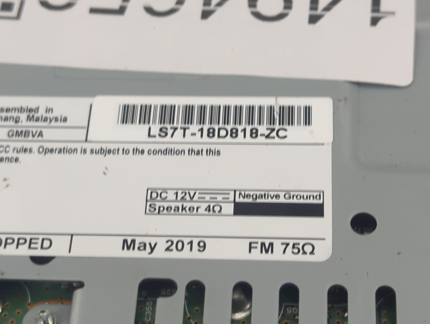 2020 Ford Fusion Radio AM FM Cd Player Receiver Replacement P/N:LS7T-18D818-ZC Fits OEM Used Auto Parts - Oemusedautoparts1.