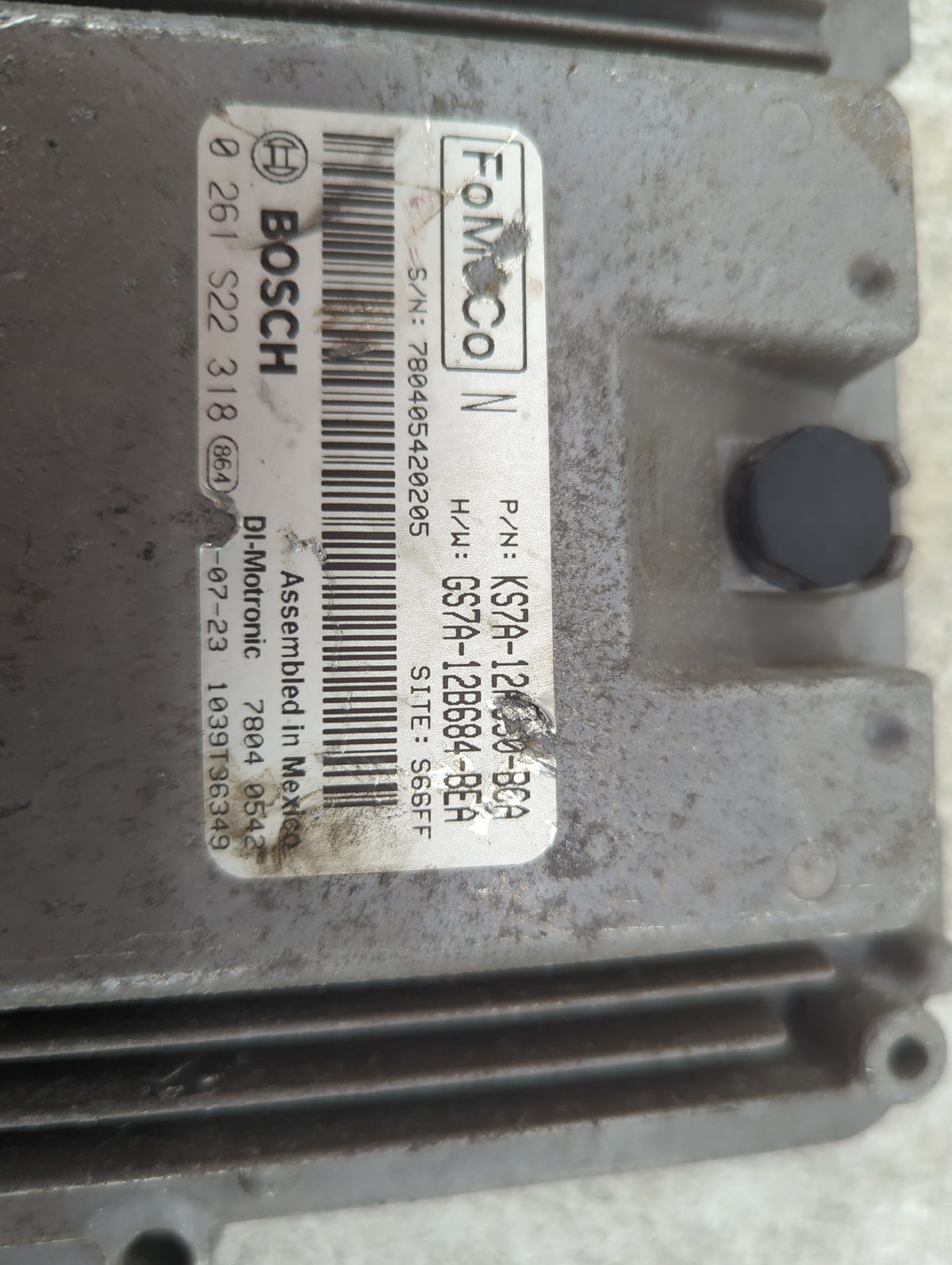 2020 Ford Fusion PCM Engine Control Computer ECU ECM PCU OEM P/N:KS7A-12A650-BGA GS7A-12B684-BEA, 0261S22318 Fits OEM Used A