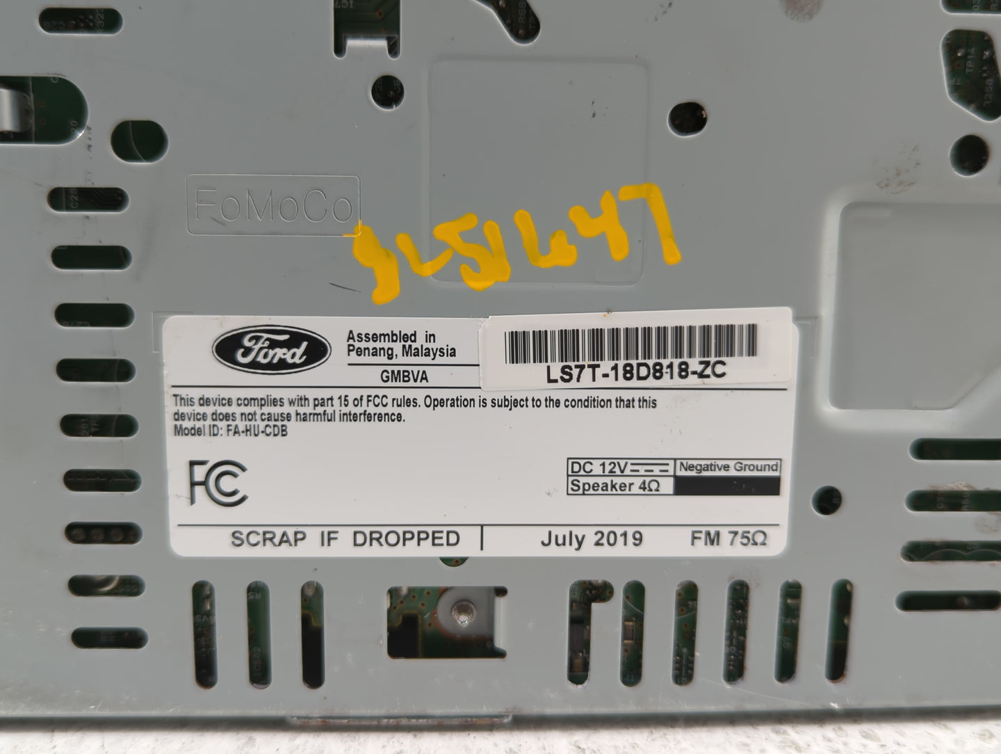 2020 Ford Fusion Am Fm Cd Player Radio Receiver - Oemusedautoparts1.com