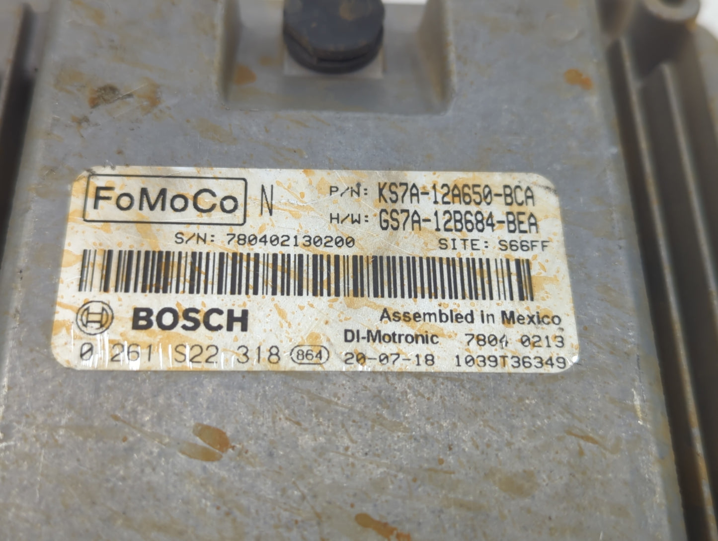 2020 Ford Fusion PCM Engine Control Computer ECU ECM PCU OEM P/N:KS7A-12A650-BCA Fits OEM Used Auto Parts - Oemusedautoparts