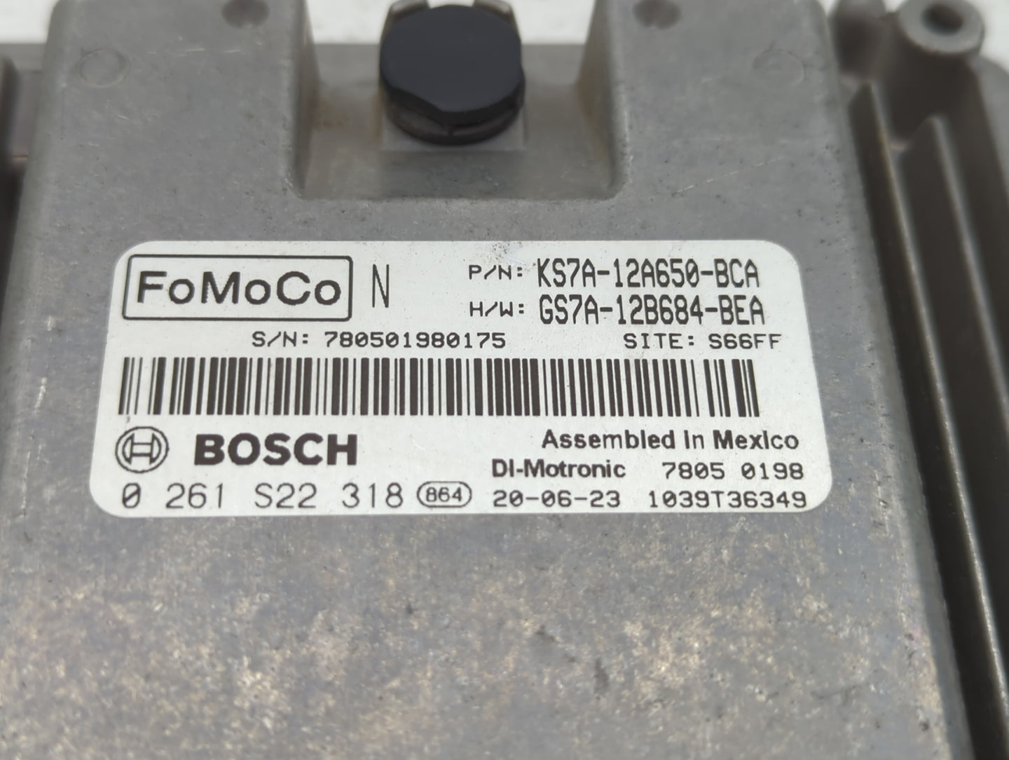 2020 Ford Fusion PCM Engine Control Computer ECU ECM PCU OEM P/N:GS7A-12B684-BEA KS7A-12A650-BCA Fits OEM Used Auto Parts - 