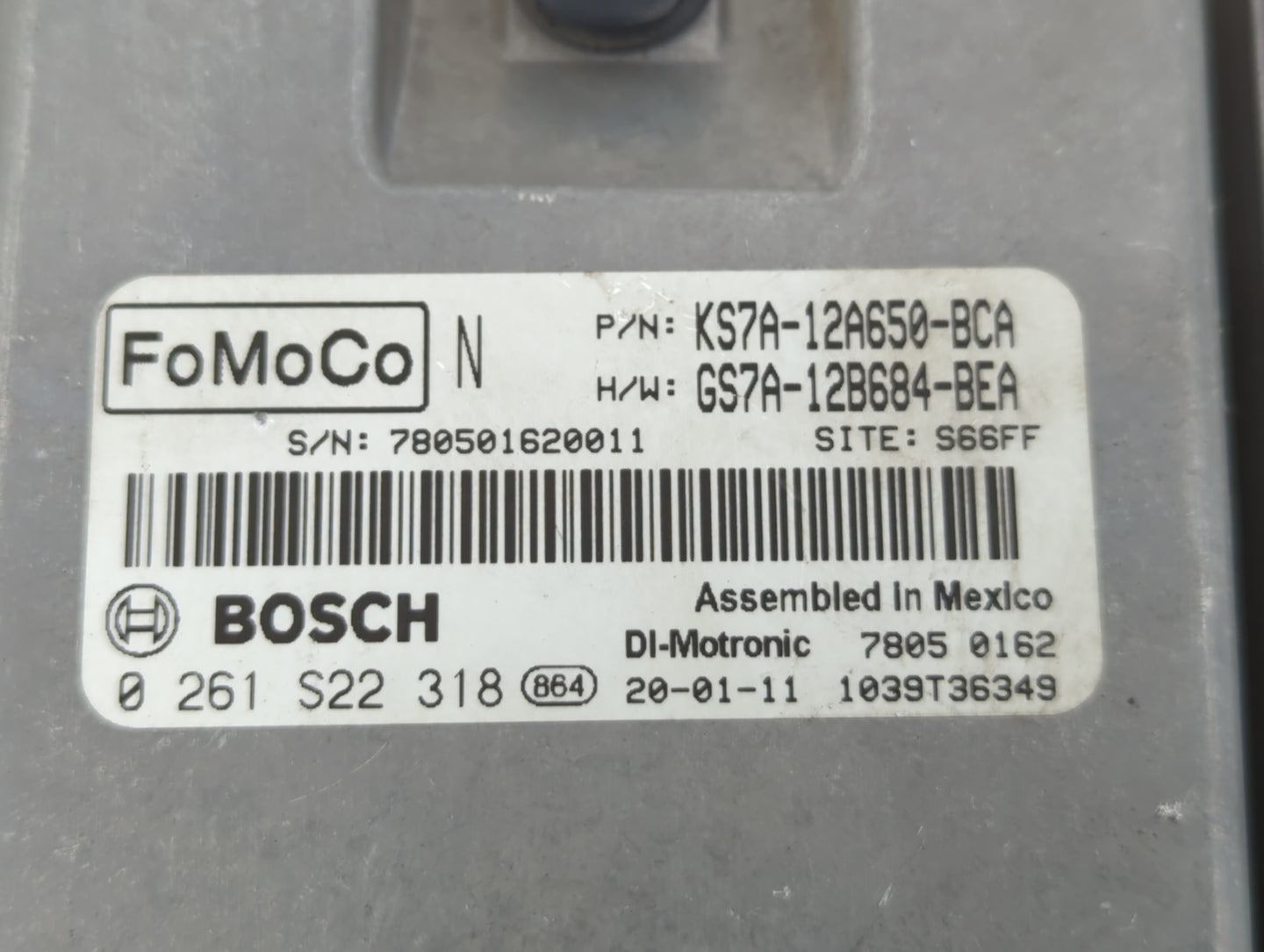 2020 Ford Fusion PCM Engine Control Computer ECU ECM PCU OEM P/N:GS7A-12B684-BEA KS7A-12A650-BCA Fits OEM Used Auto Parts - 