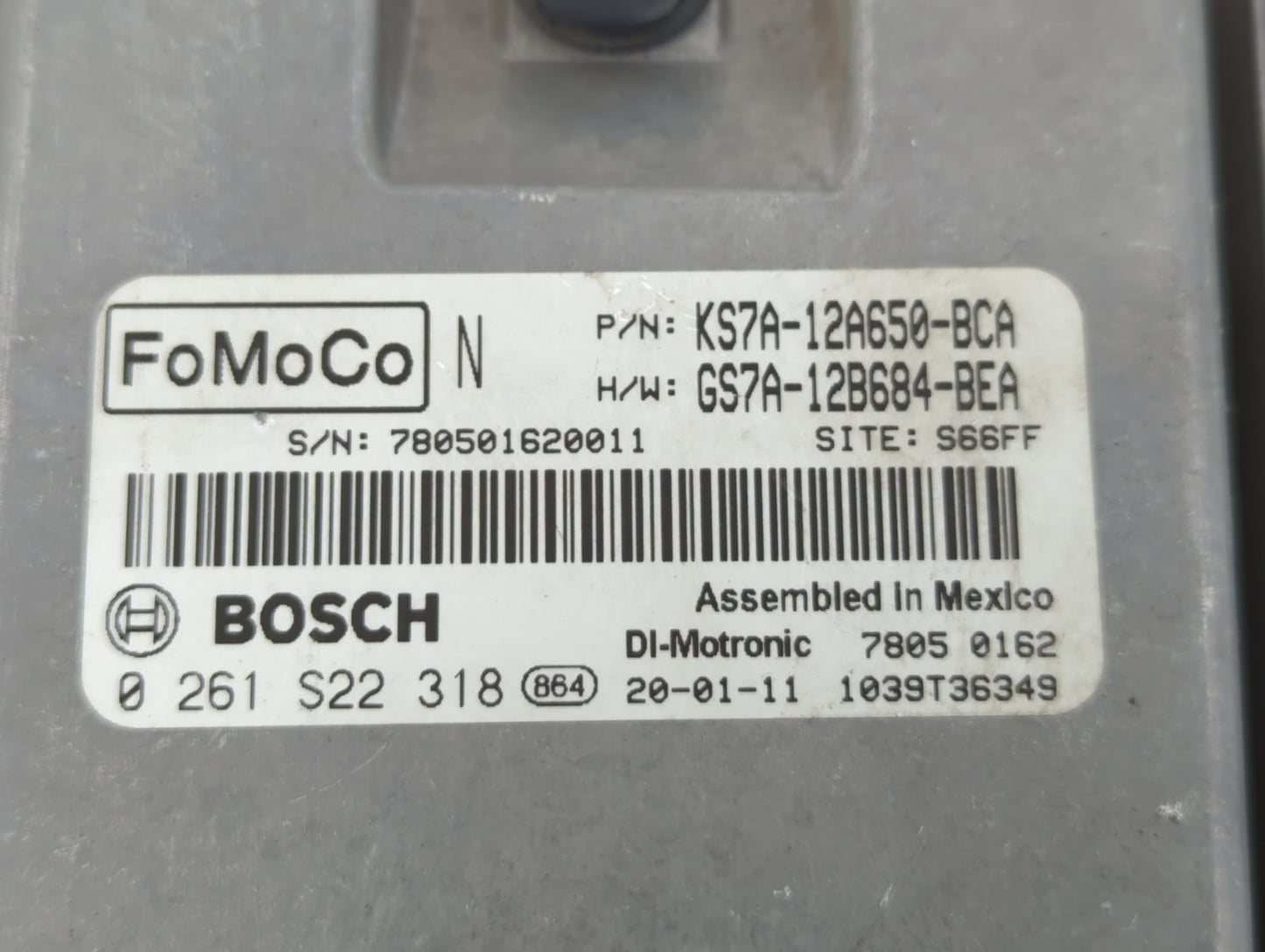 2020 Ford Fusion PCM Engine Control Computer ECU ECM PCU OEM P/N:GS7A-12B684-BEA KS7A-12A650-BCA Fits OEM Used Auto Parts - 
