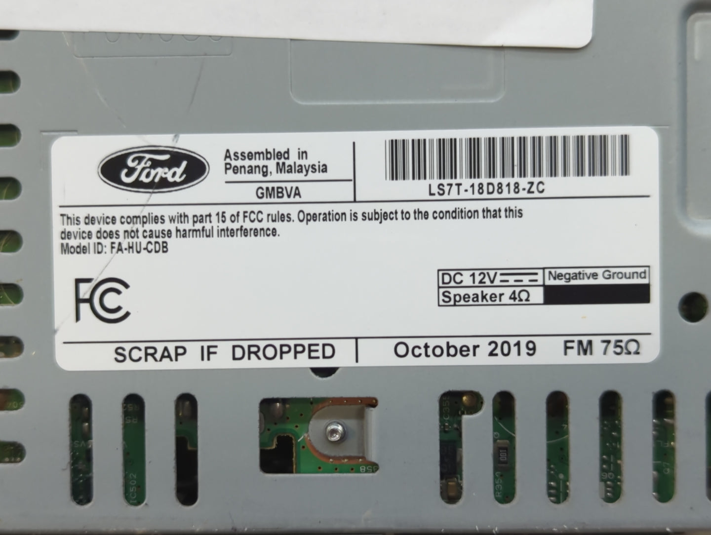 2020 Ford Fusion Am Fm Cd Player Radio Receiver - Oemusedautoparts1.com