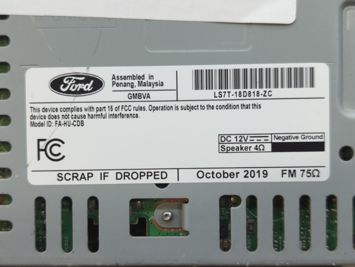 2020 Ford Fusion Am Fm Cd Player Radio Receiver 499991 - Oemusedautoparts1.com