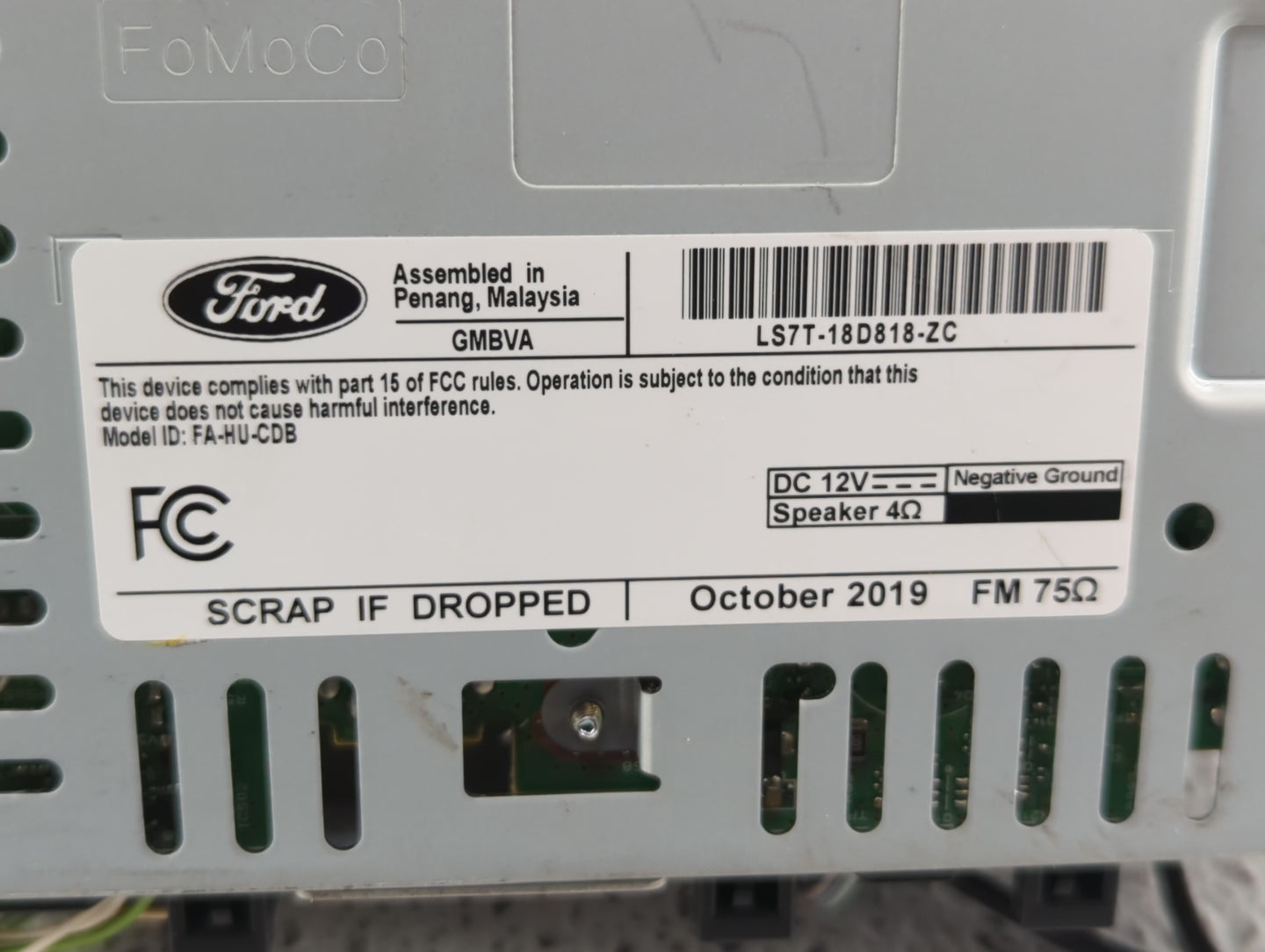 2020 Ford Fusion Am Fm Cd Player Radio Receiver - Oemusedautoparts1.com