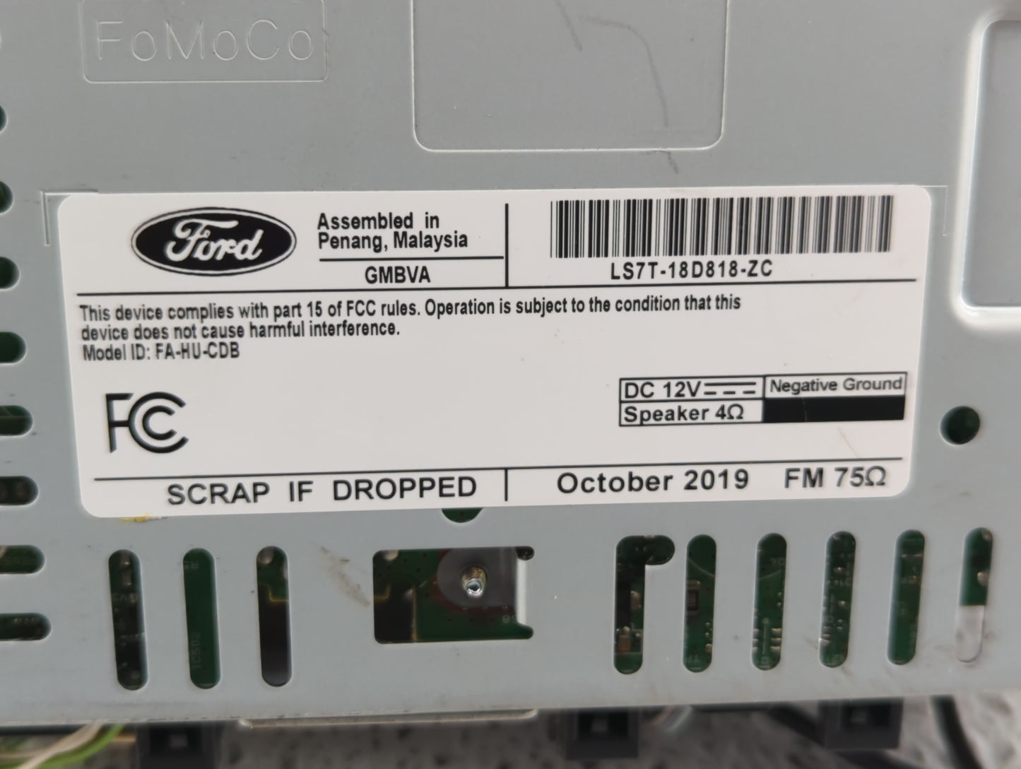 2020 Ford Fusion Am Fm Cd Player Radio Receiver - Oemusedautoparts1.com