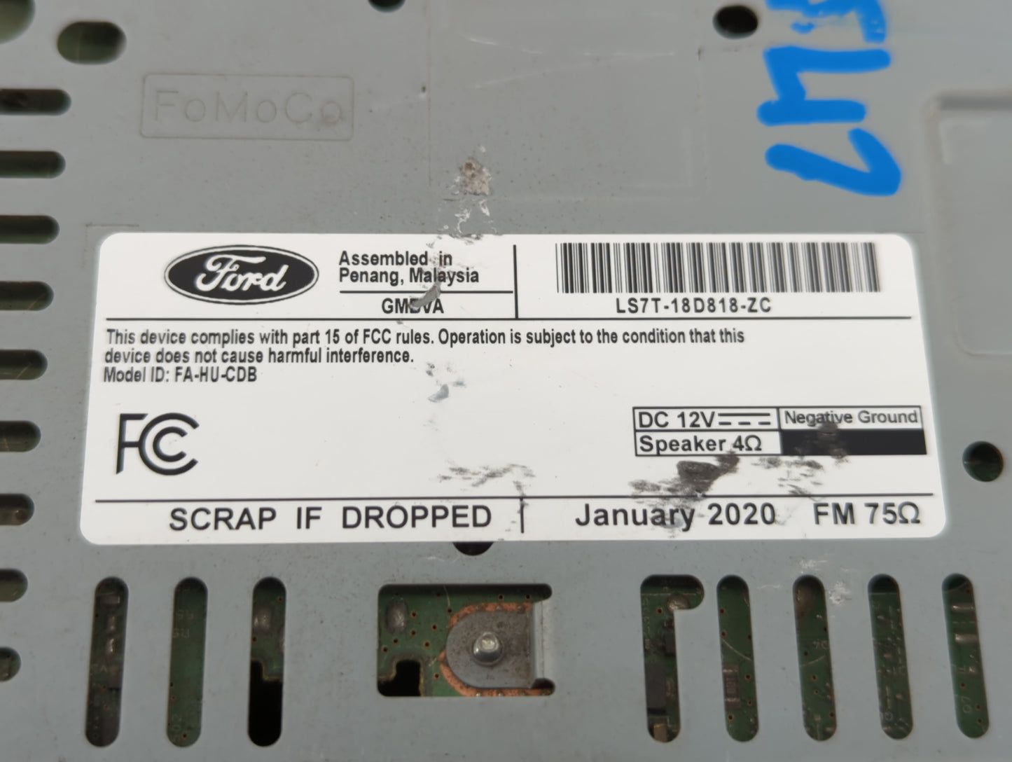 2020 Ford Fusion Am Fm Cd Player Radio Receiver - Oemusedautoparts1.com