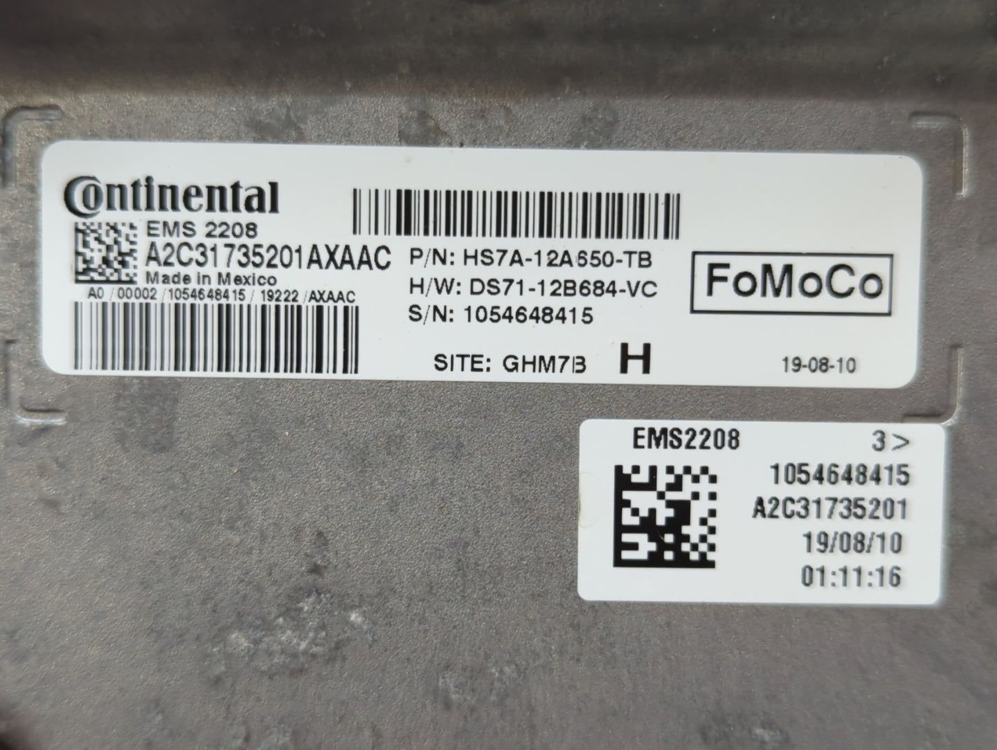 2017-2020 Ford Fusion PCM Engine Control Computer ECU ECM PCU OEM P/N:HS7A-12A650-TB Fits Fits 2014 2015 2016 2017 2018 2019