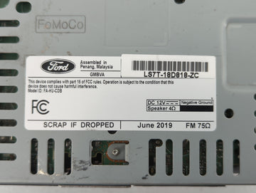 2020 Ford Fusion Am Fm Cd Player Radio Receiver - Oemusedautoparts1.com