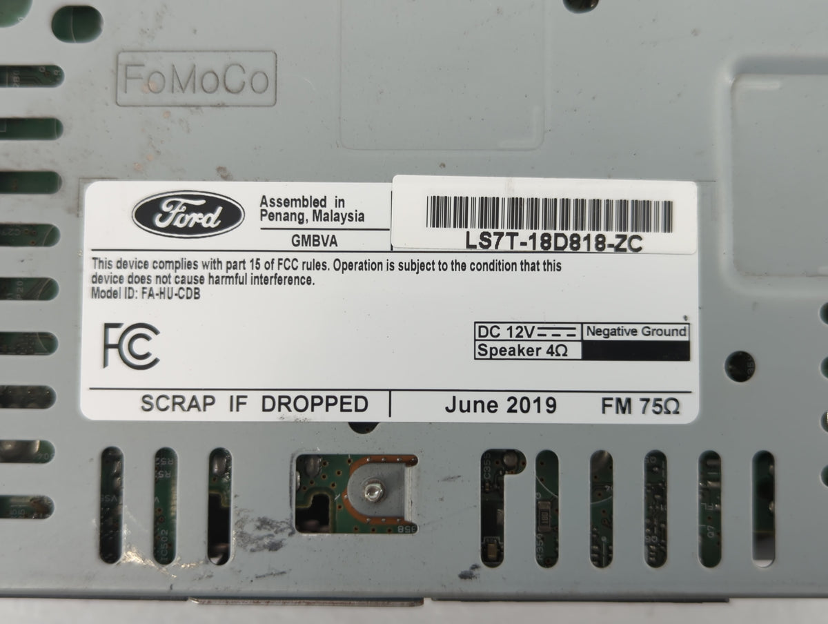 2020 Ford Fusion Am Fm Cd Player Radio Receiver 548959 - Oemusedautoparts1.com