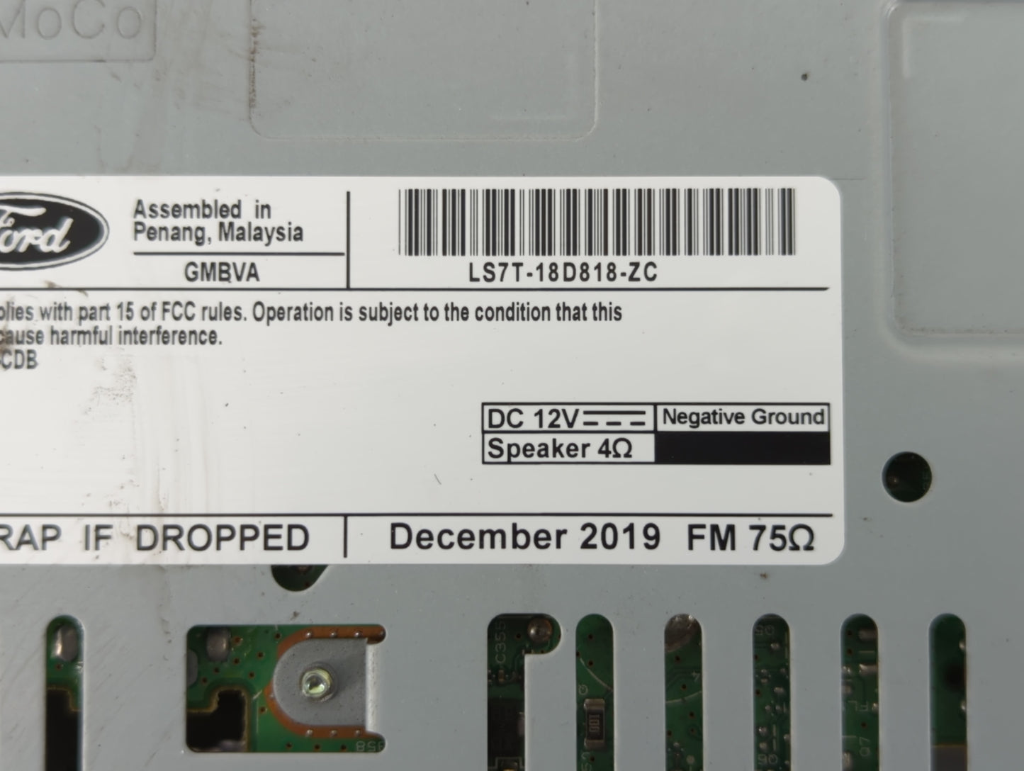 2020 Ford Fusion Radio AM FM Cd Player Receiver Replacement P/N:LS7T-18D818-ZC, LS7T-19C107-XC Fits OEM Used Auto Parts - Oe